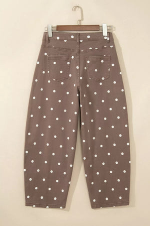 jeans in Dark Brown with pocketed and ankle-length