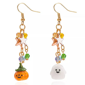 Style A earrings with long and hook-and-eye