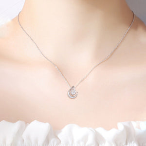 silver necklace with choker length and clasp