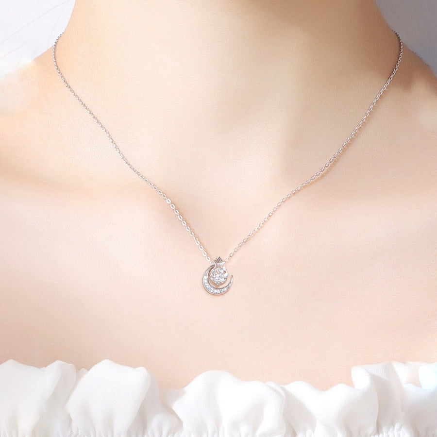 silver necklace with choker length and clasp