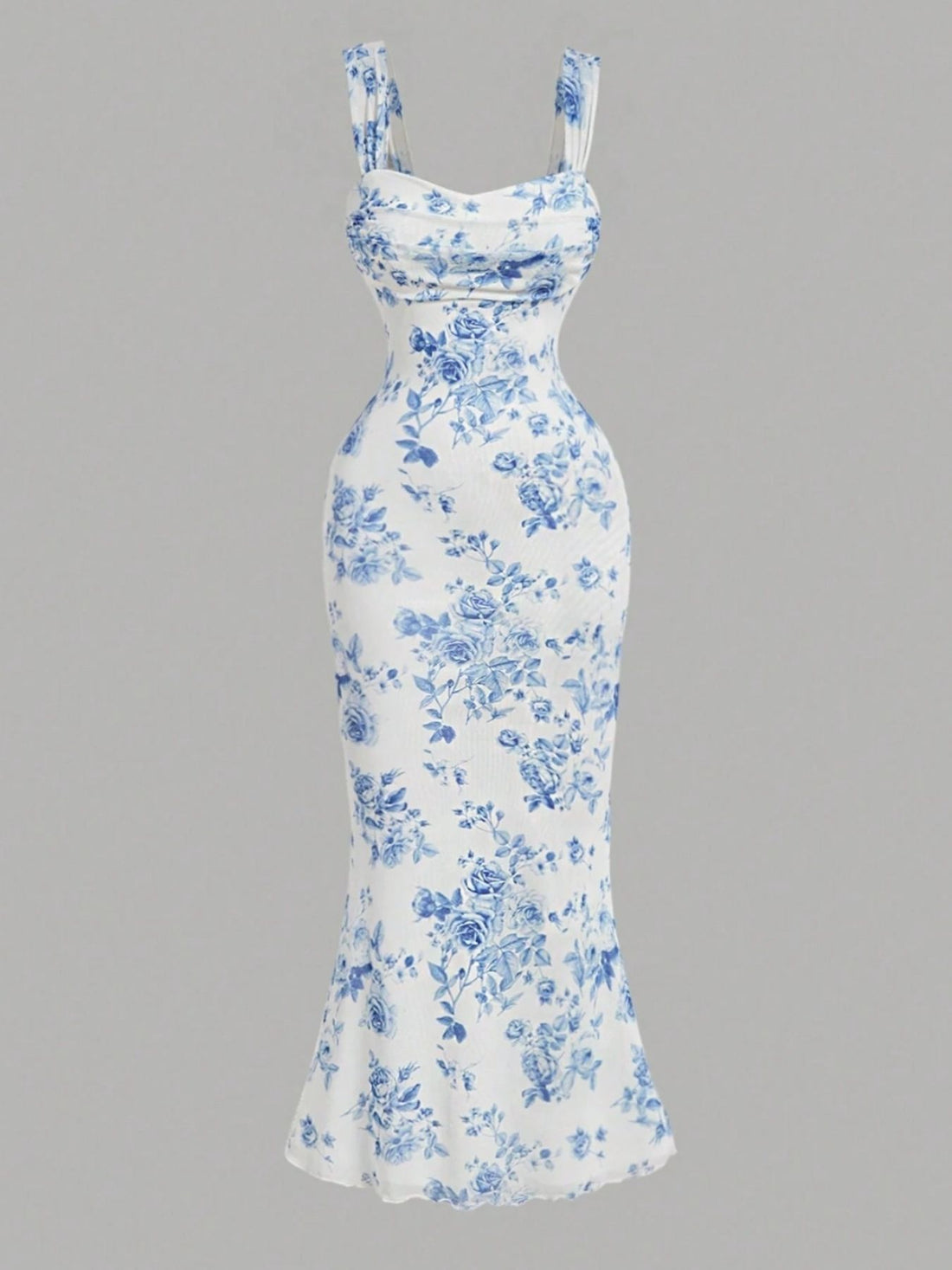 white bodycon dress with floral and sweetheart