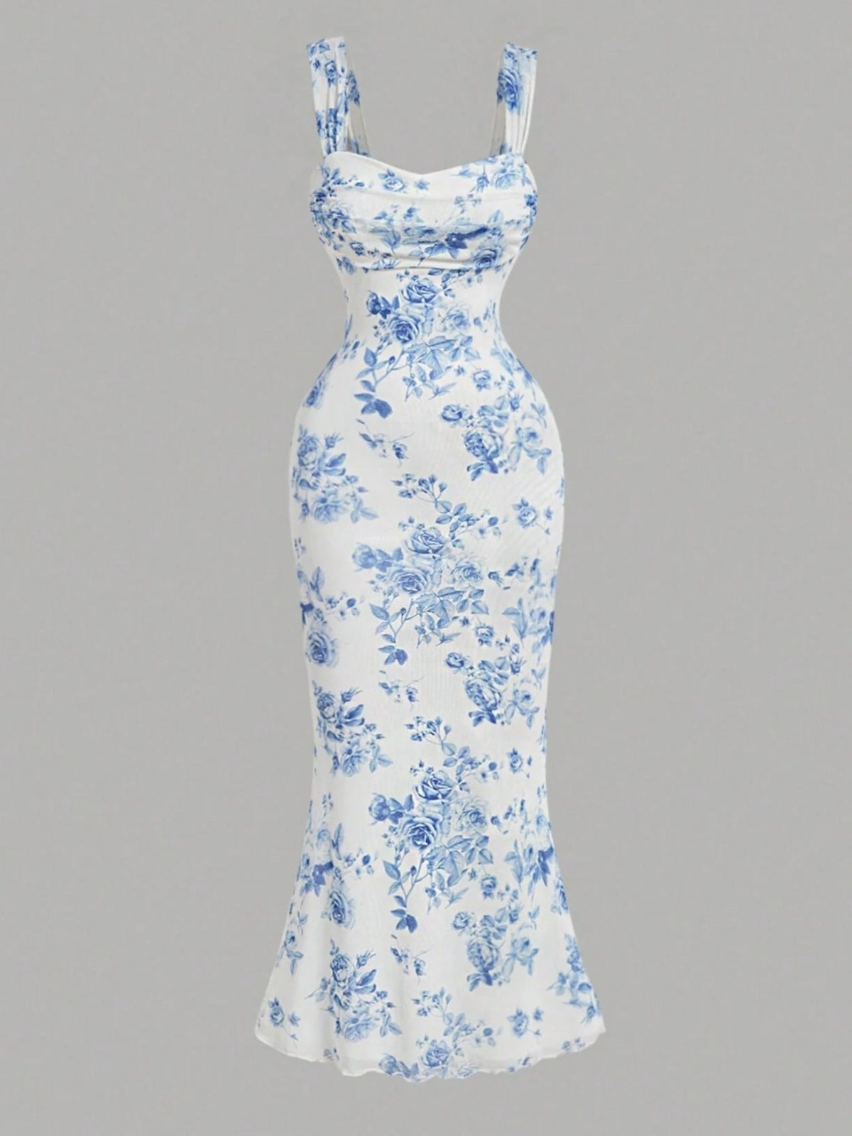 white bodycon dress with floral and sweetheart