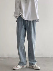 Dark Blue with Men's Loose Fit Jeans
