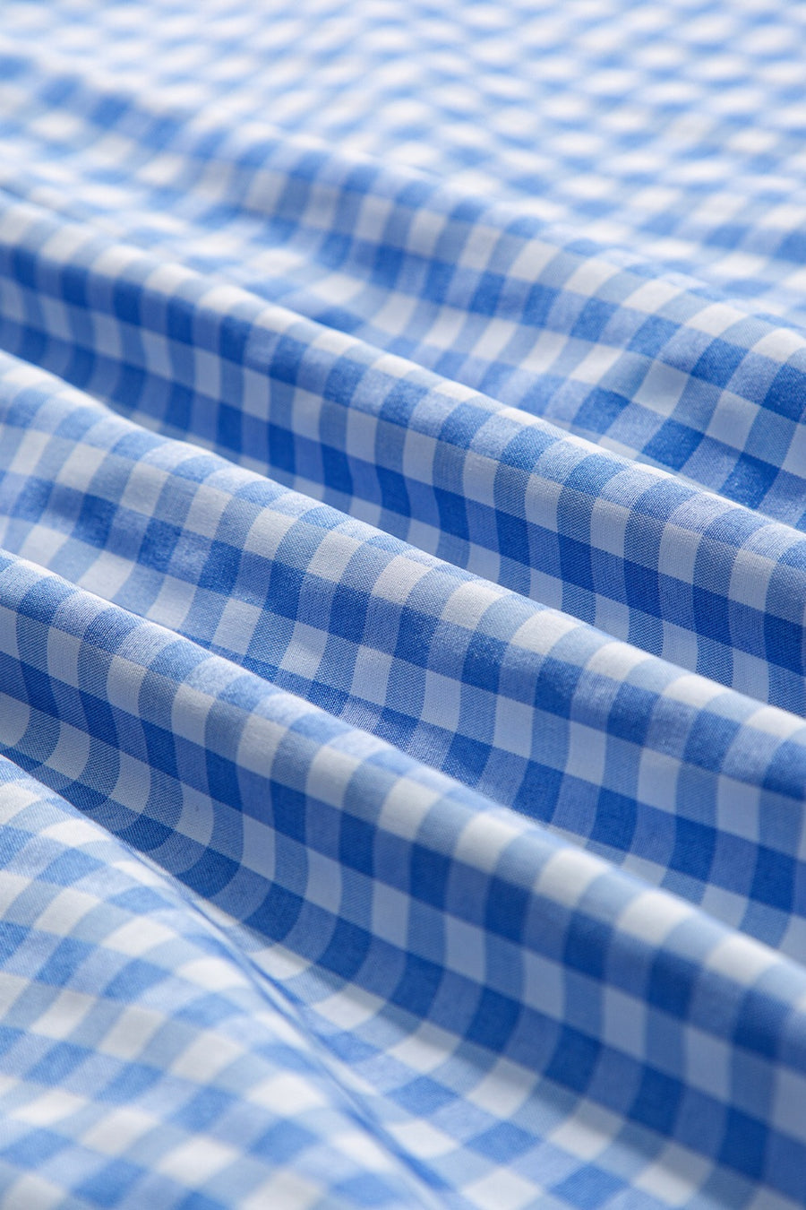 Light blue gingham oversized shirt with patch pocket detail