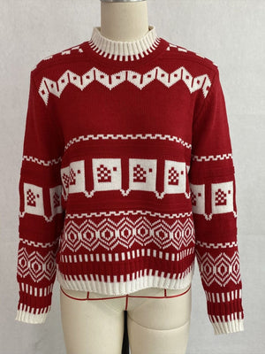classic crewneck sweater in ivory with crew neck
