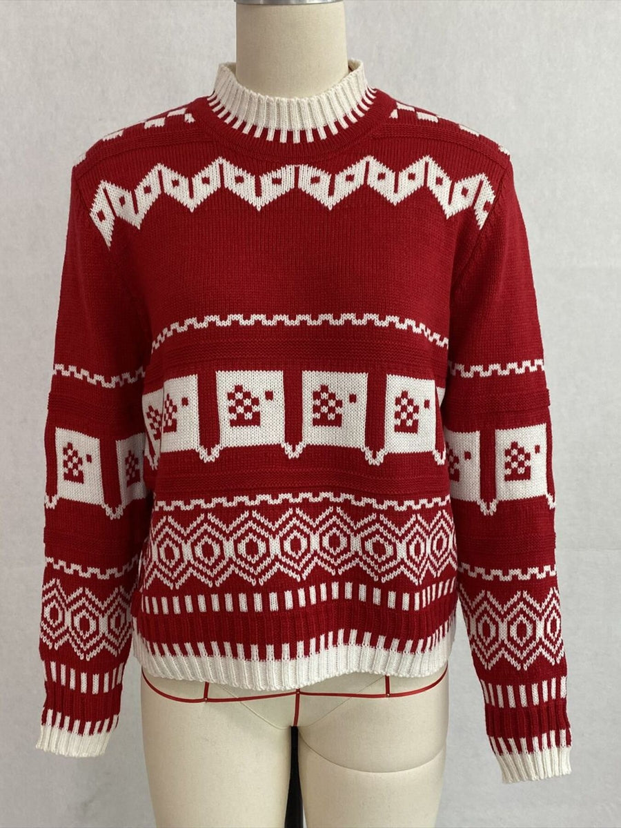 classic crewneck sweater in ivory with crew neck