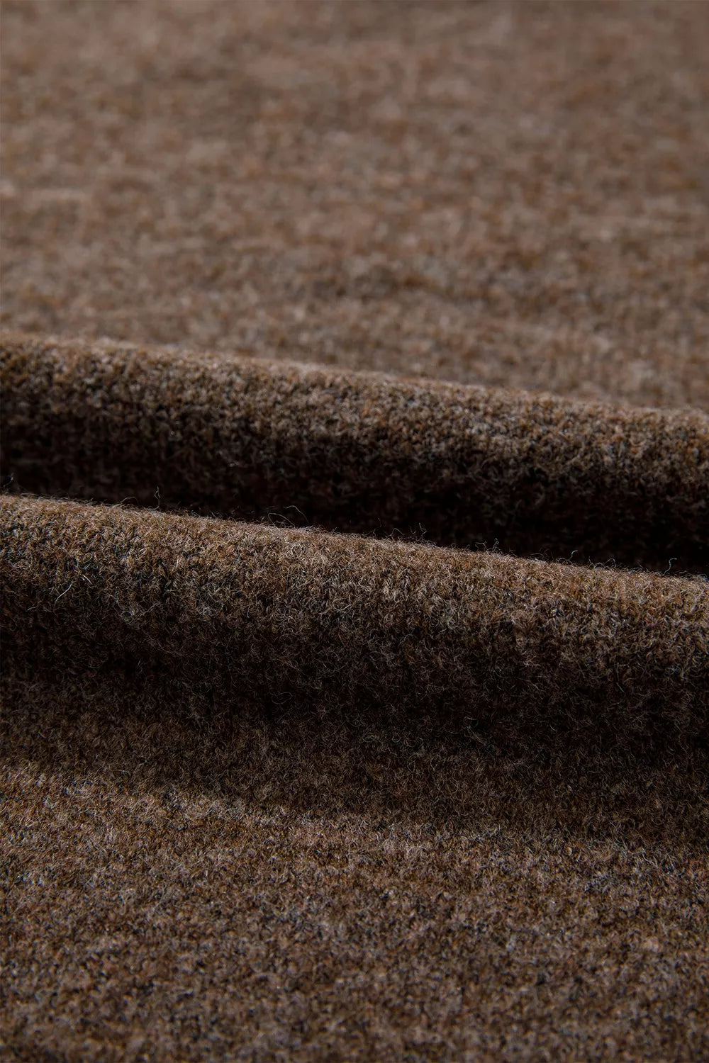 chocolate brown regular mock neck sweater with mock neck