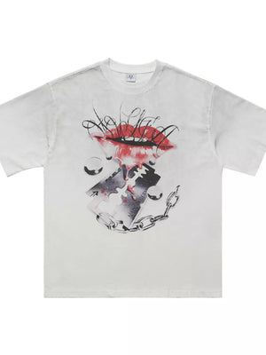 White Men's Graphic Short Sleeve T-shirt