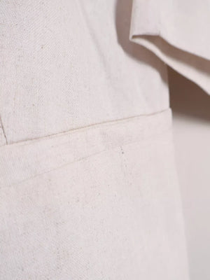 Khaki Color relaxed vest with v-neck
