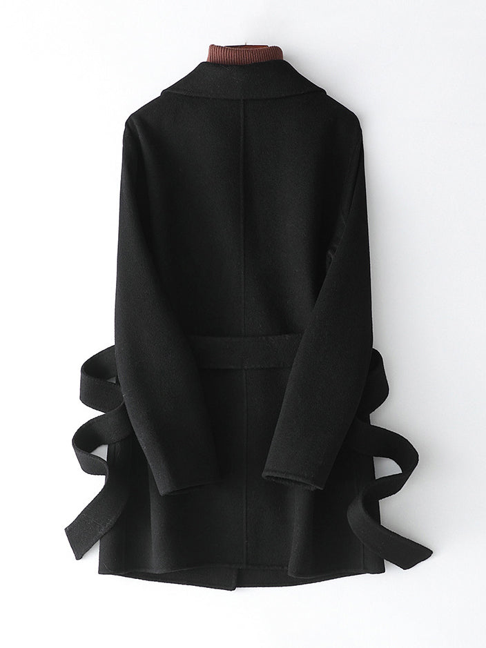 95&amp wool coat in CAMEL with regular silhouette