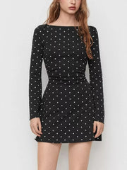 Black mini dress with mini and pullover