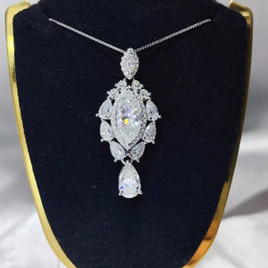 3 Carat 925 Sterling Silver Moissanite Pendant Necklace option 4