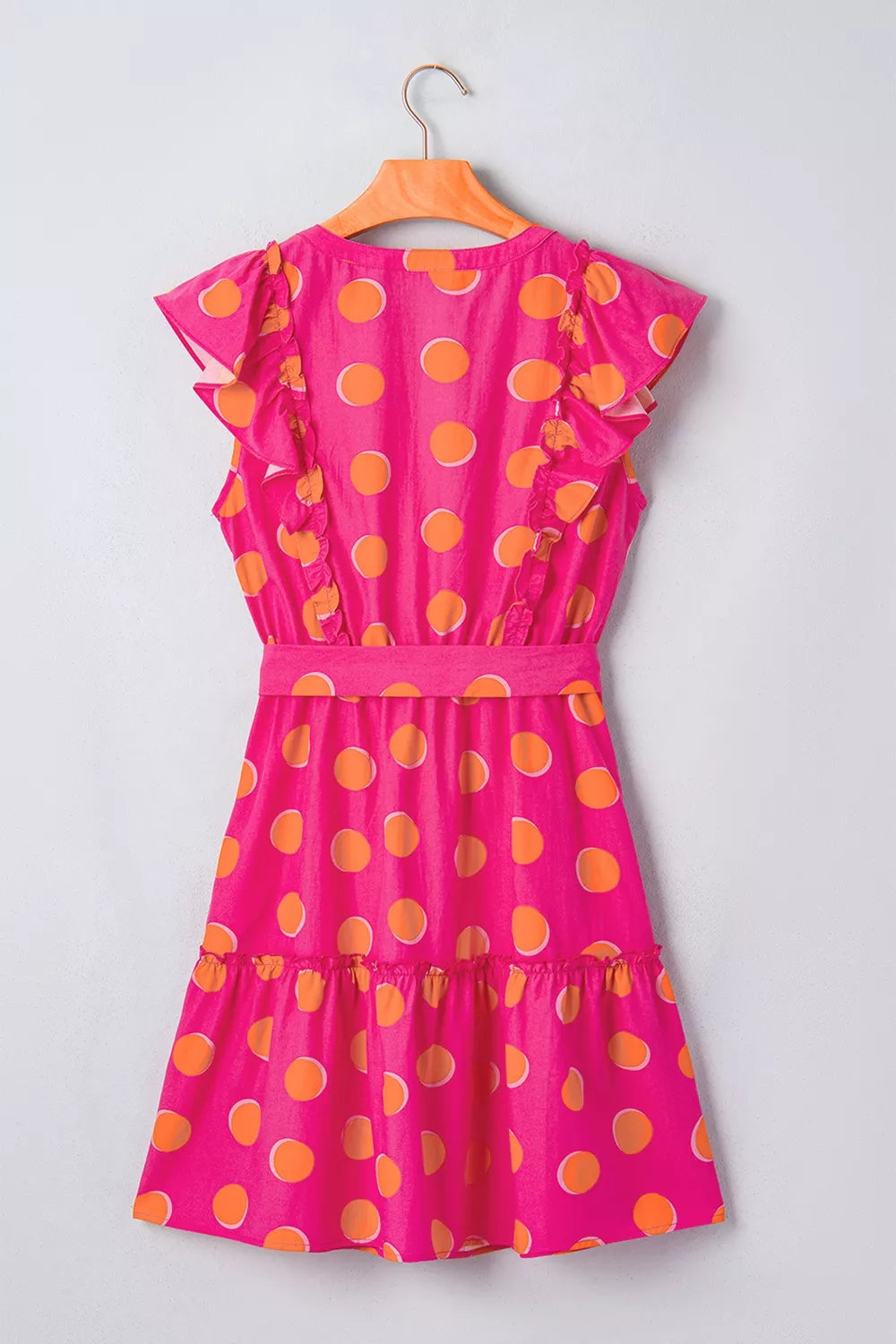 Ruffle Sleeve Polka Dot Mini Dress option 8