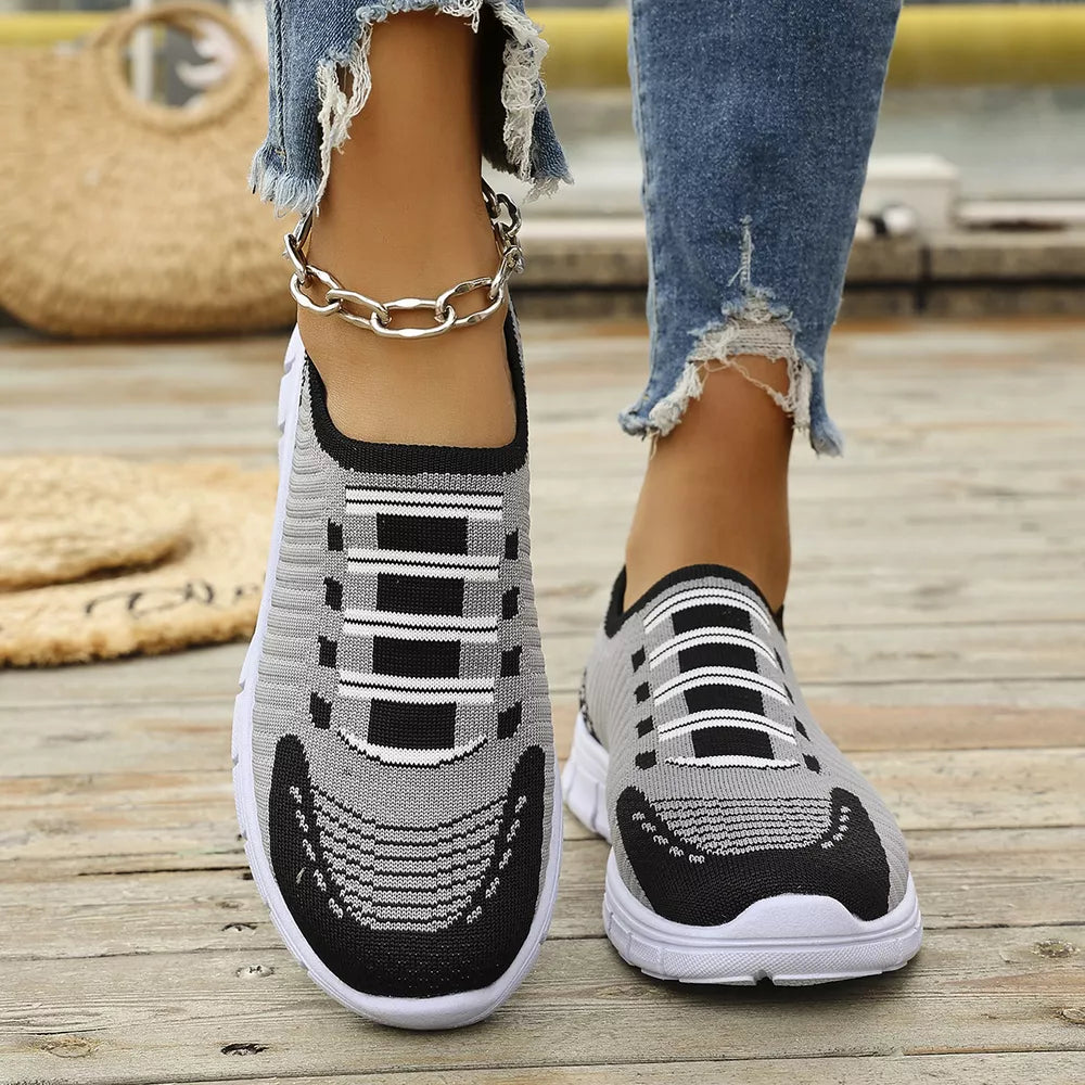 Pink Round Toe Slip-ons