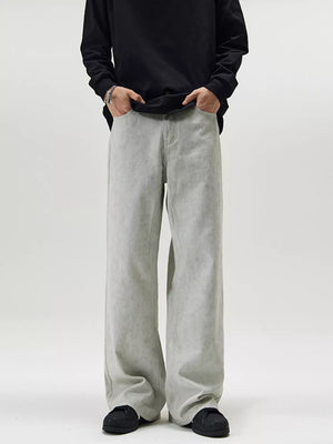 Gray Men's Full Size Wide Leg Pants