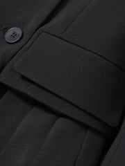 Plus Size Asymmetrical Pleated Blazer Dress option 6