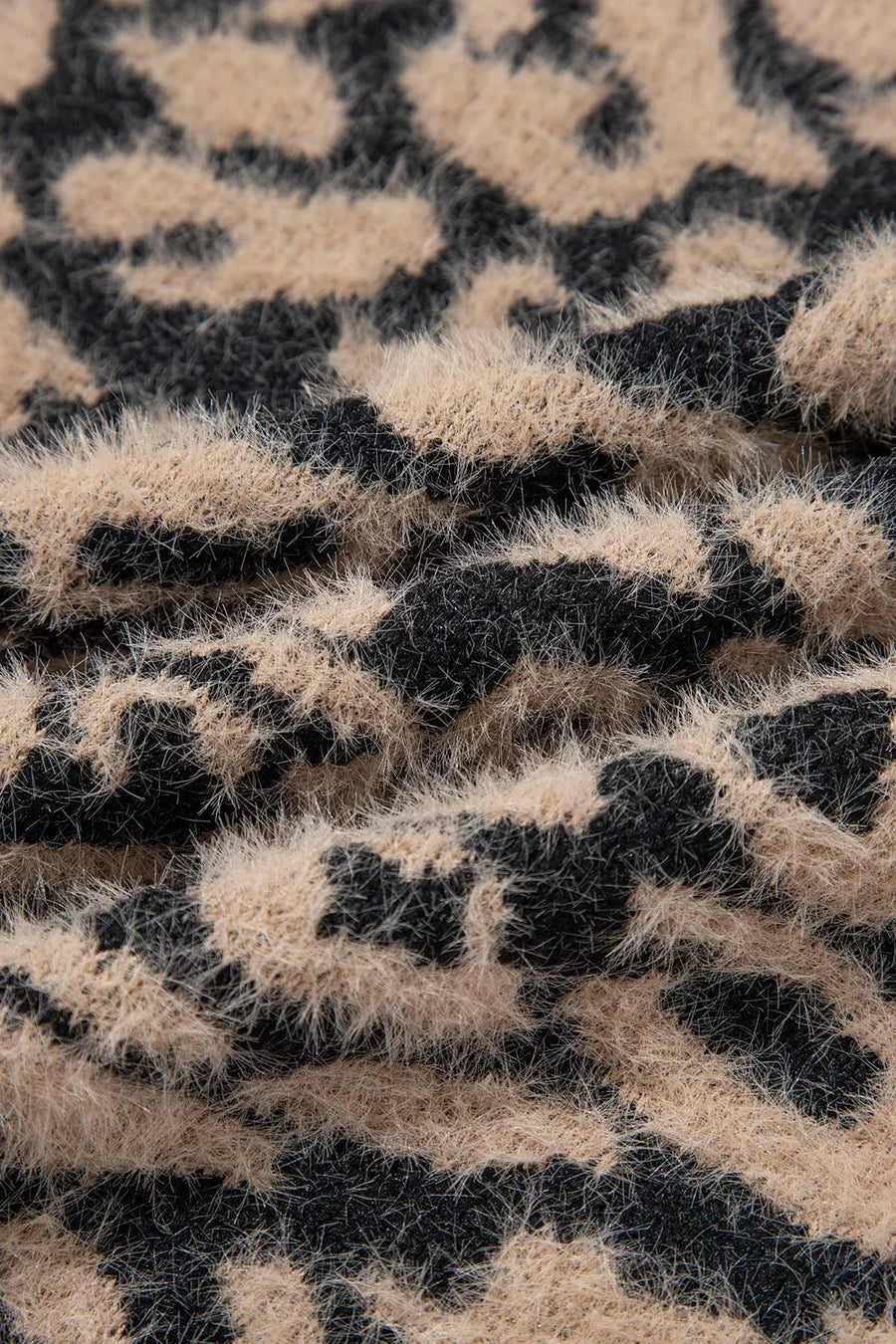 Leopard Print Knit Sleeveless Sweater Vest option 8