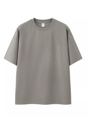 Men's Solid Color Short Sleeve T-shirt in Black
