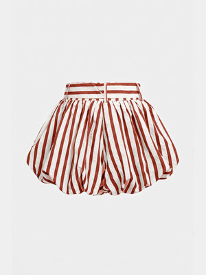100% polyester Care instructions: Machine wash cold shorts in Deep Red with loose silhouette