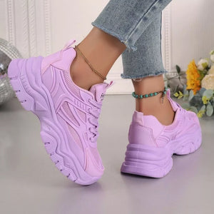 pink athletic shoes
