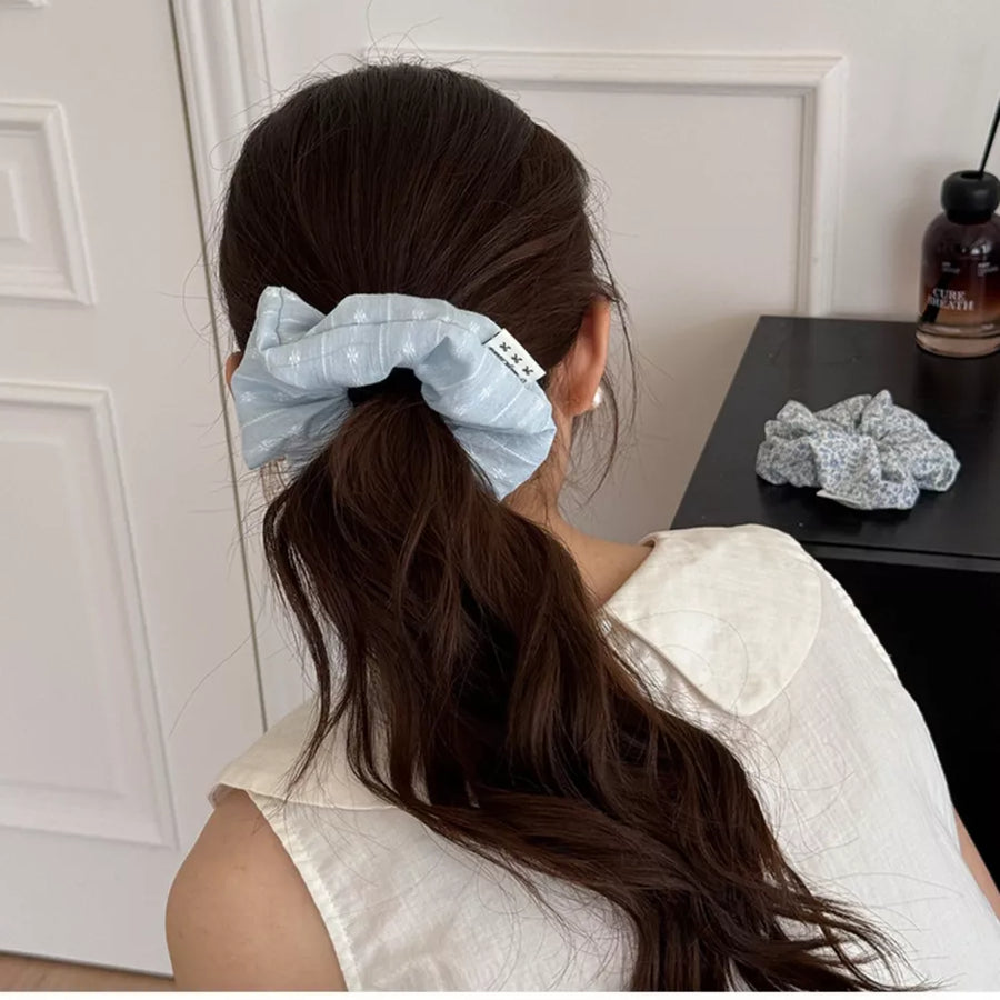 scrunchie featuring plaid in Floral with poluester Imported Size &amp texture