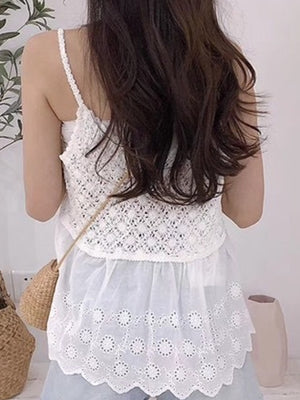 95% or more cotton camisole in Apricot with relaxed silhouette