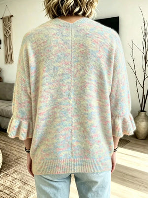 100% polyester Care instructions: Machine wash cold cardigan in light blue with relaxed silhouette