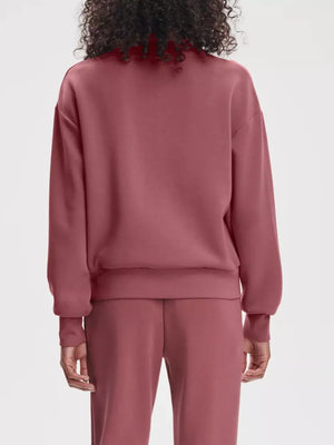 oatmeal sweatshirt and wide-leg pants set