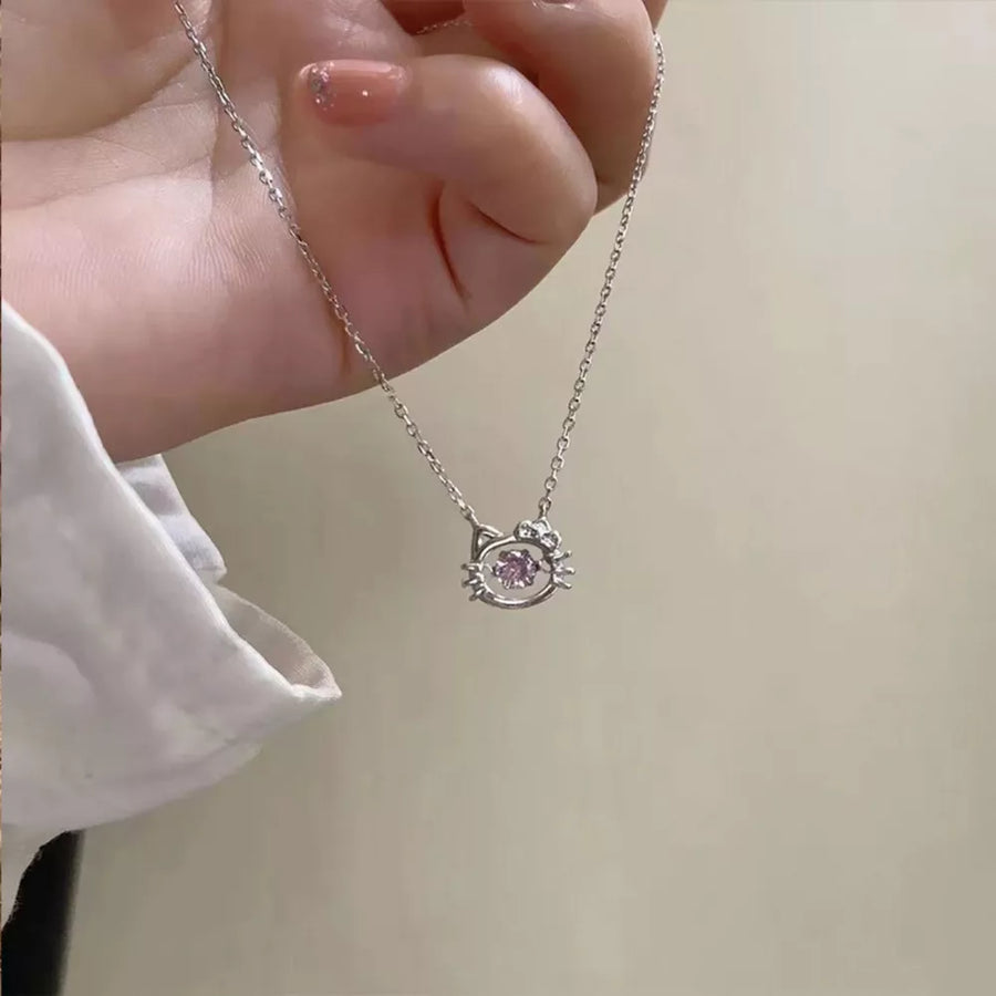 silver necklace with collar length and clasp