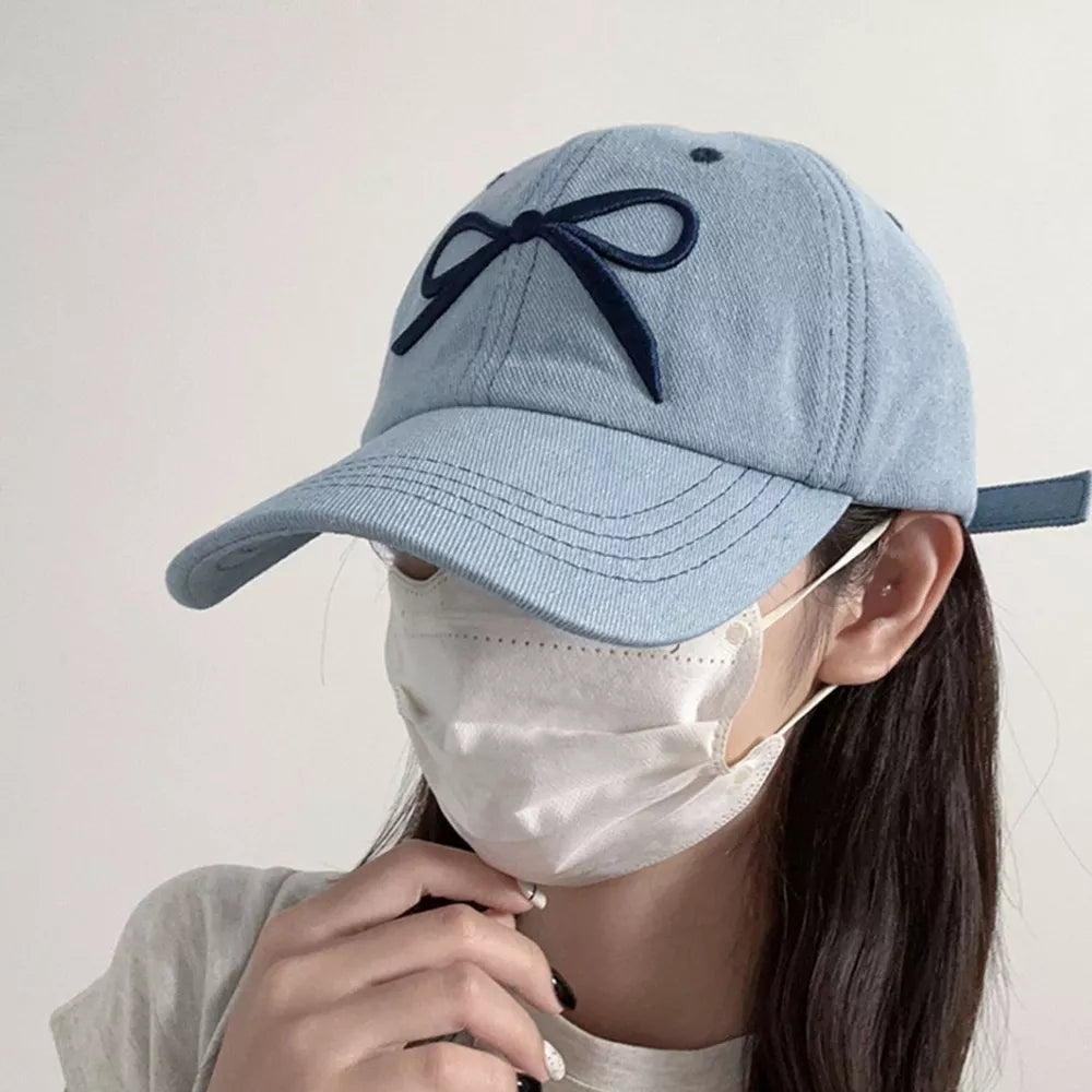 Embroidered Bow Baseball Cap in this colorway