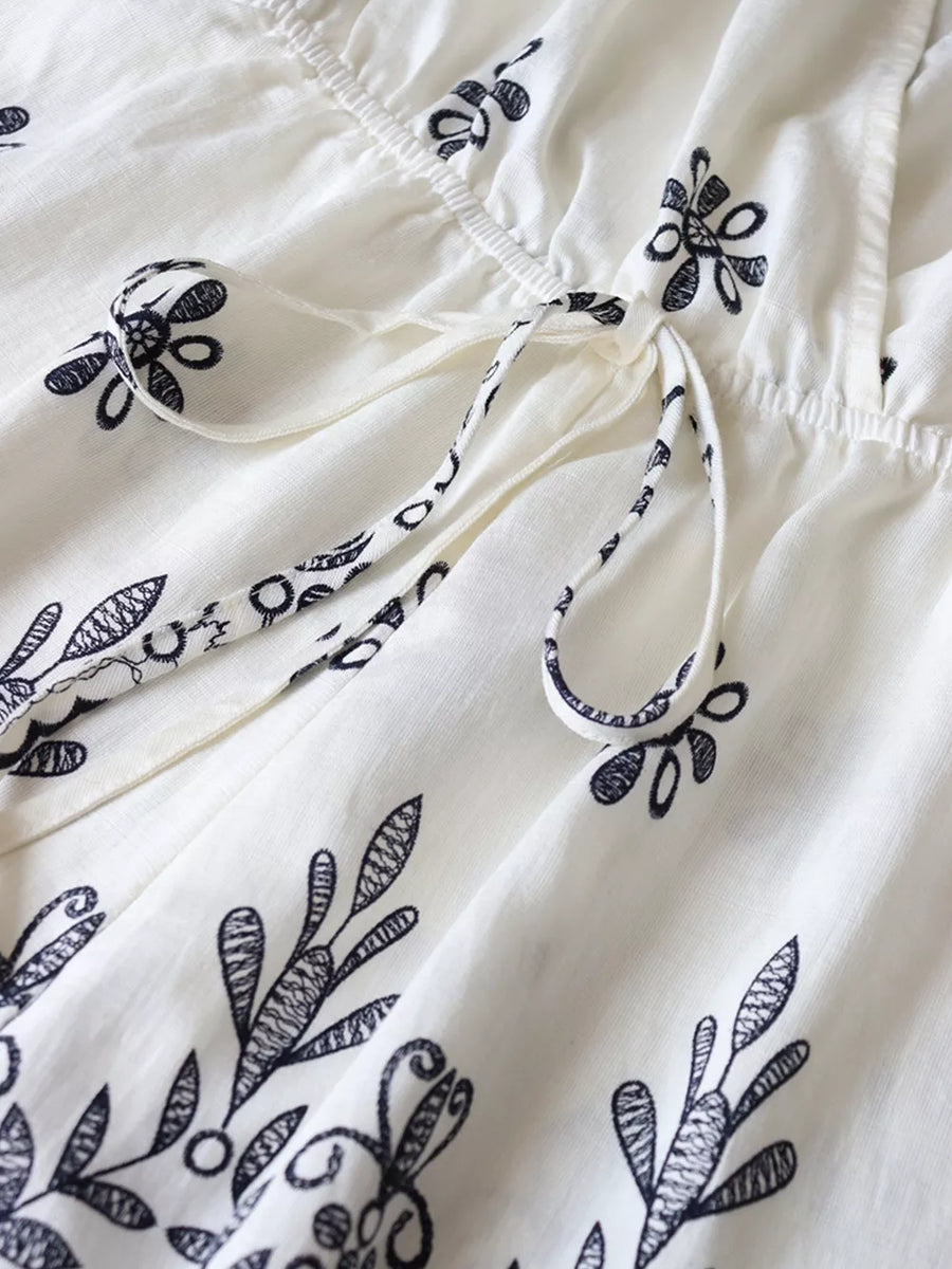 Printed Surplice Half Sleeve Romper option 6
