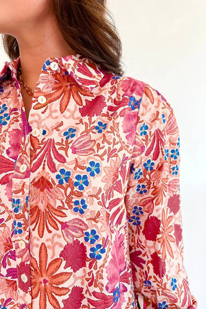 Fall Flower Print Long Sleeve Mini Dress option 7