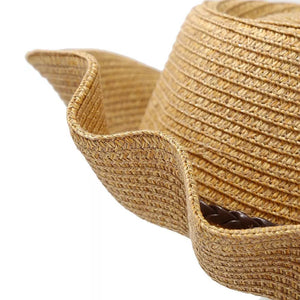 White cowboy hat hat with N/A