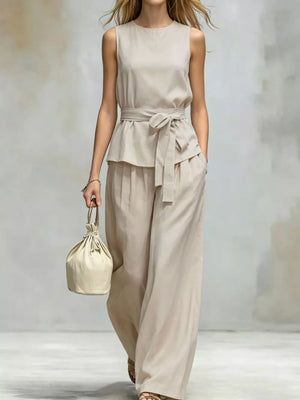 100% polyester Care instructions: Machine wash cold two-piece set in Apricot with relaxed silhouette