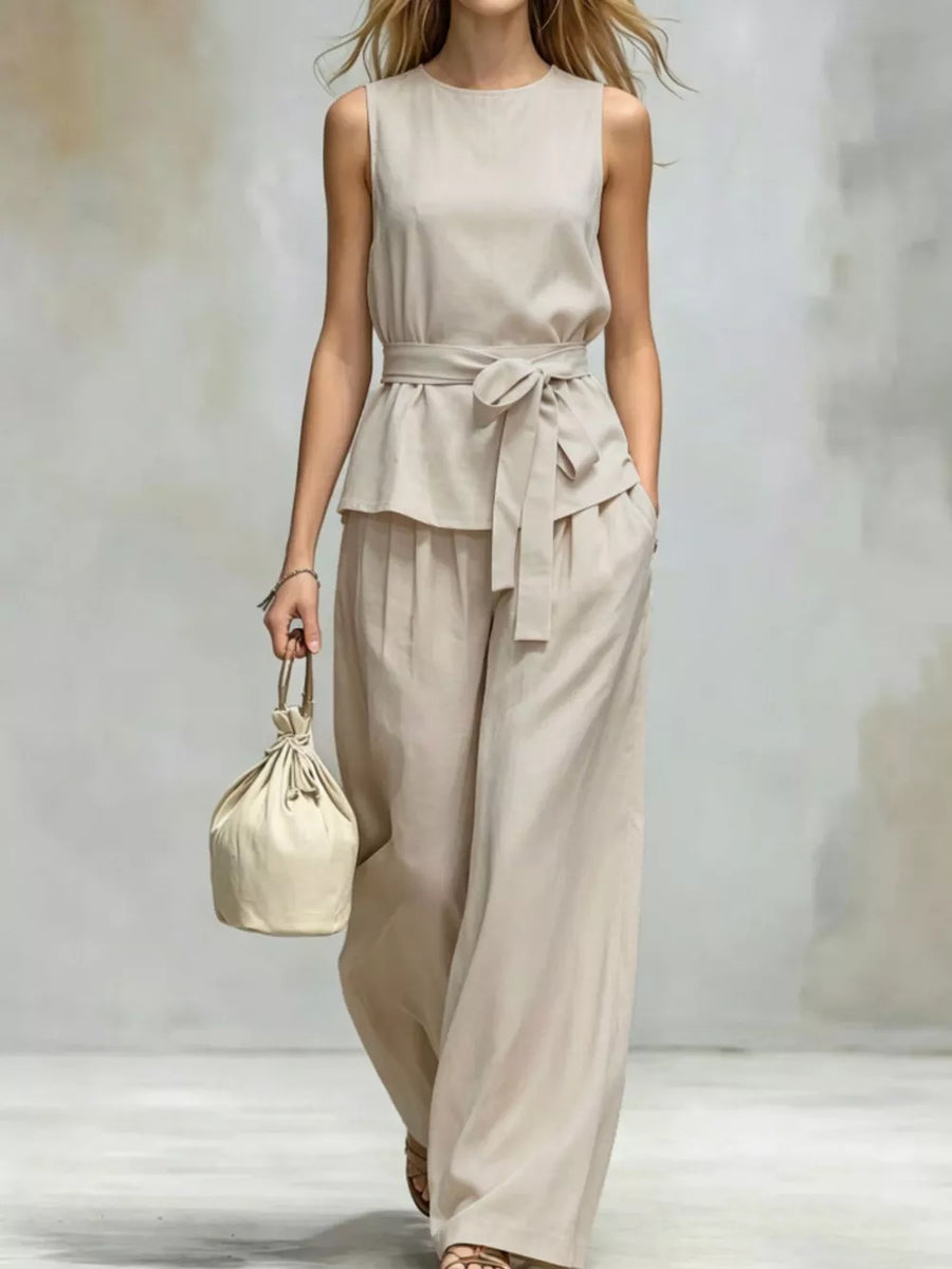 100% polyester Care instructions: Machine wash cold two-piece set in Apricot with relaxed silhouette