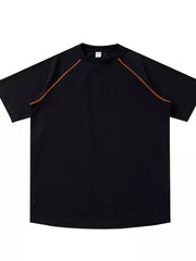 Men S Round Neck Short Sleeve T-shirt in Army Green