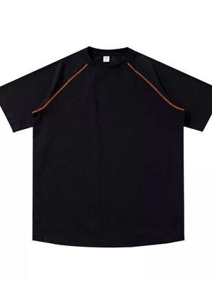 Men S Round Neck Short Sleeve T-shirt in Army Green