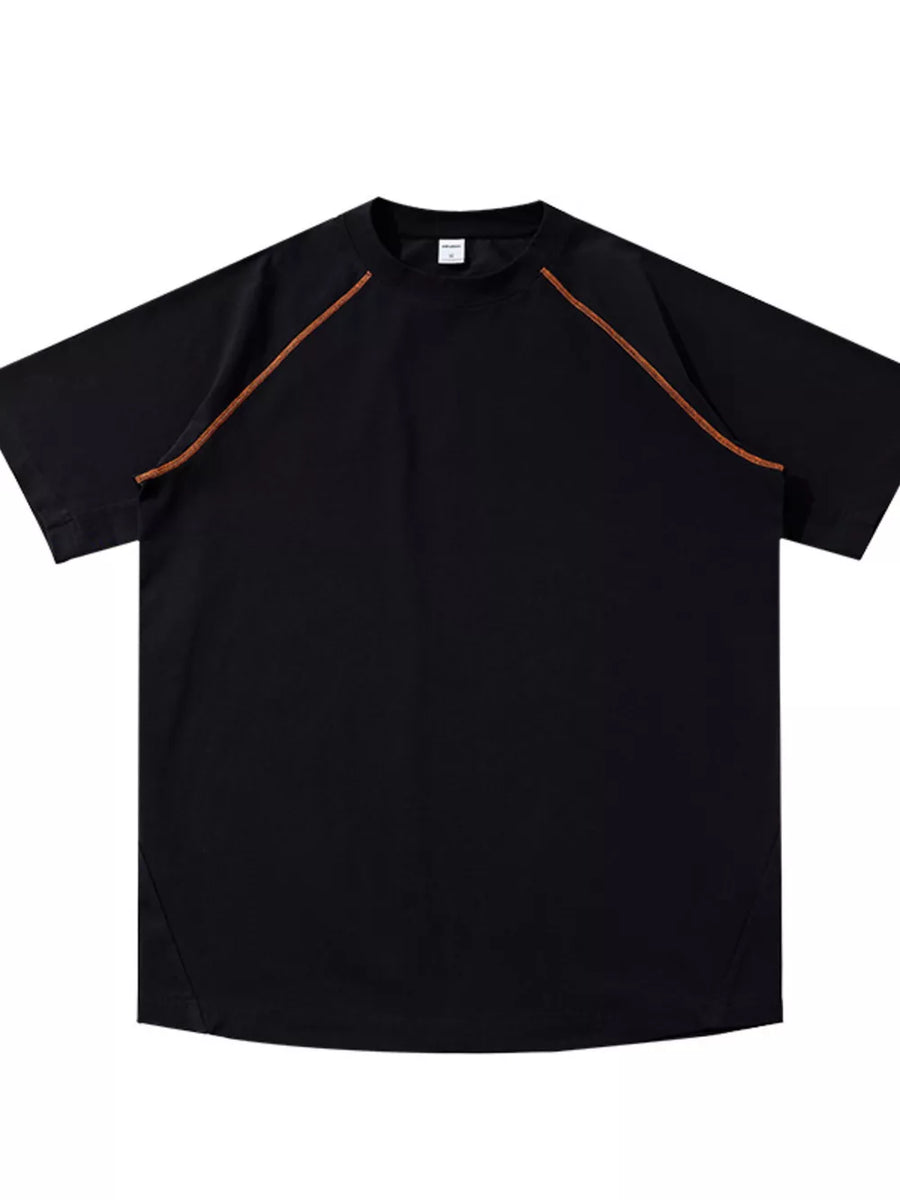 Men S Round Neck Short Sleeve T-shirt in Army Green