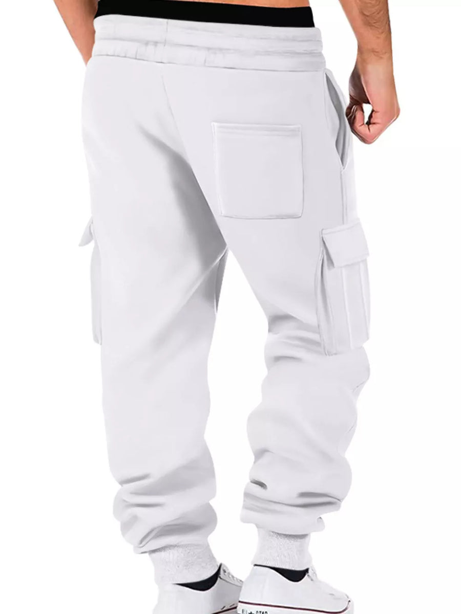 Army Green joggers with full-length and drawstring