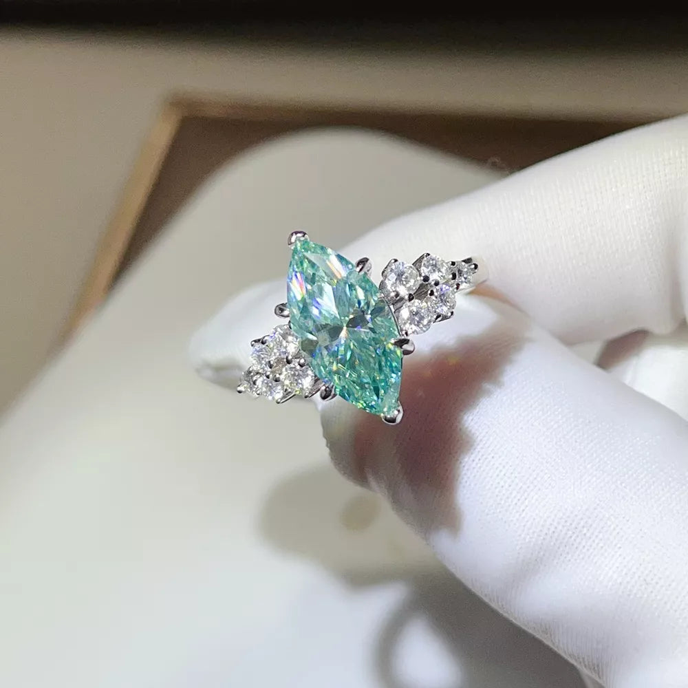 5 Carat Moissanite Solitaire Ring In Sterling Silver in Sterling Silver