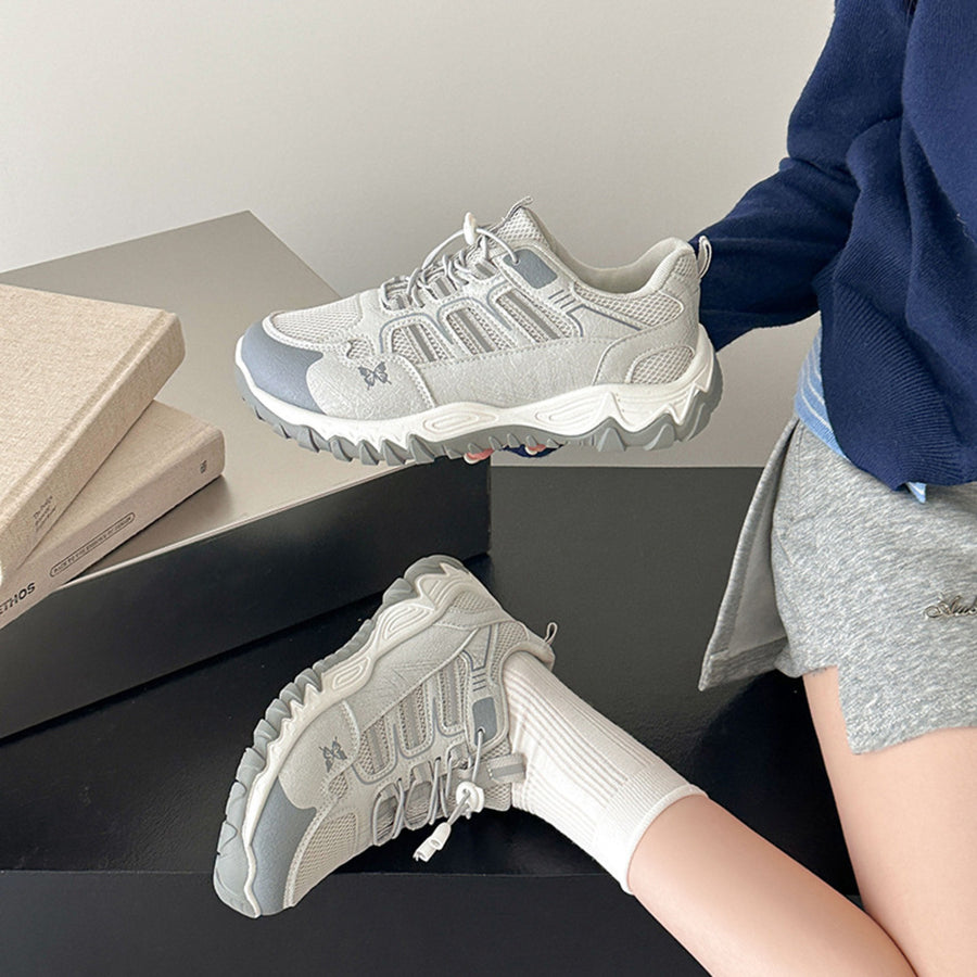 Polyester,Rubber Imported Size &amp sneakers in light gray with regular silhouette