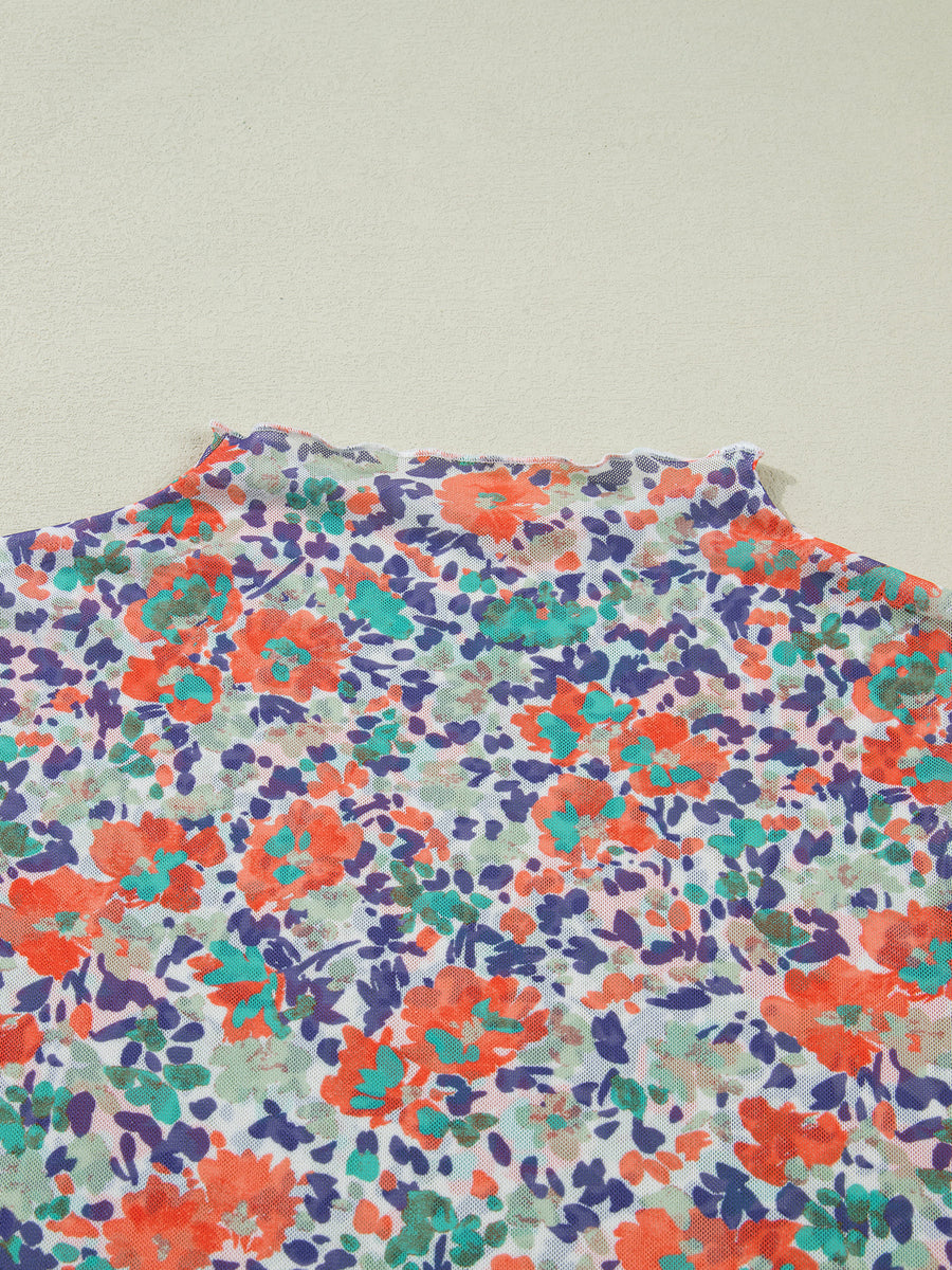 blouse featuring floral in Floral with 95% polyester, 5% elastane Care instructions: Machine wash cold texture