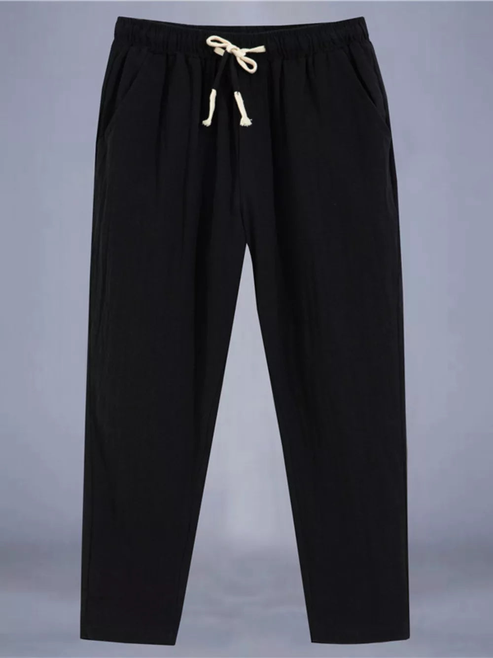 Men's Plus Size Drawstring Loose Fit Pants in Khaki