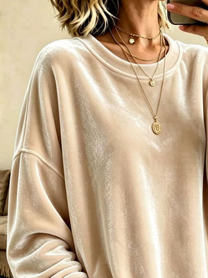 Sky Blue sweatshirt with hip-length and pullover