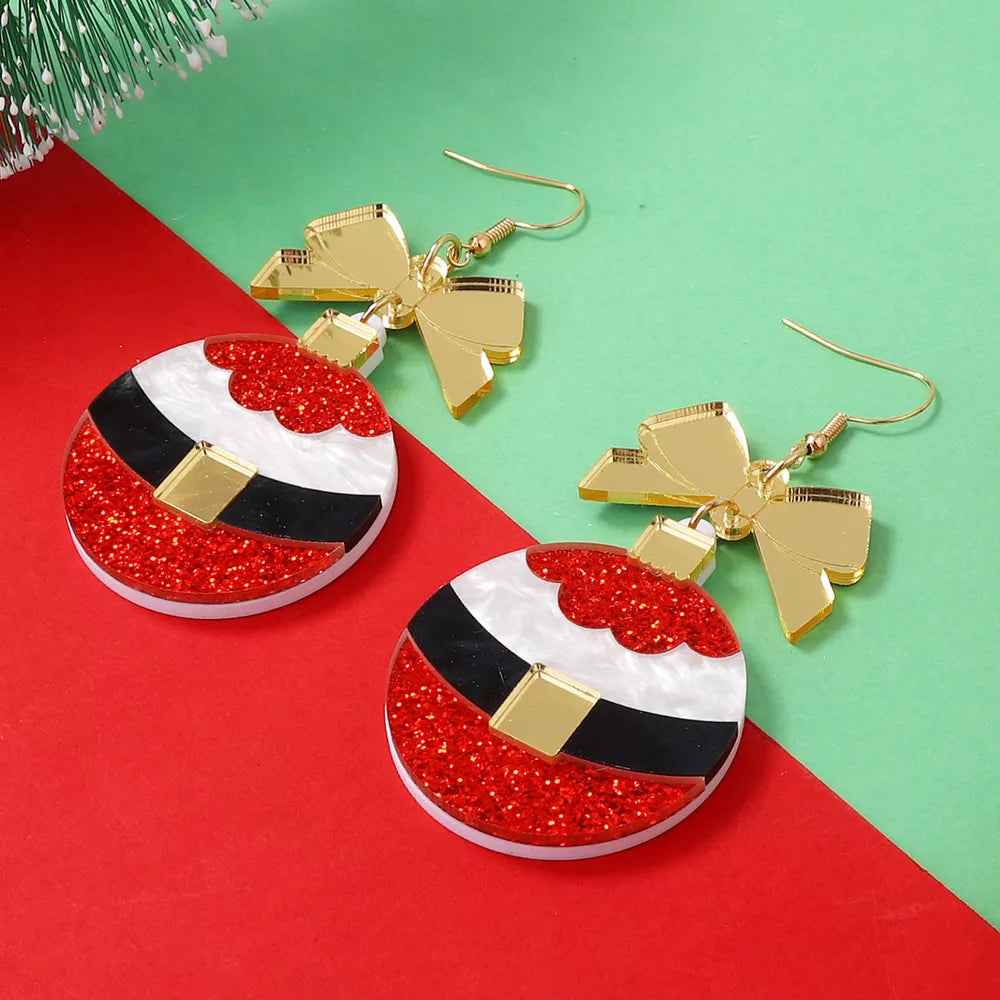 white earrings featuring glitter detail and novelty