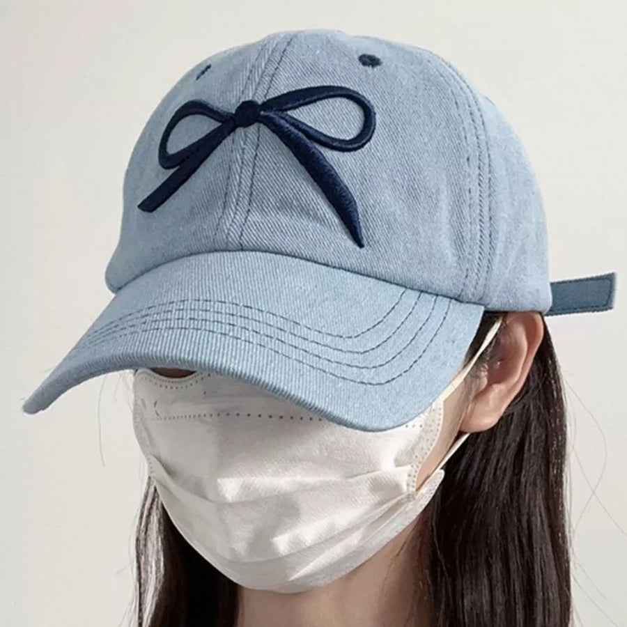 Embroidered Bow Baseball Cap option 4