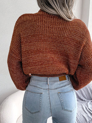 white relaxed turtleneck sweater with turtleneck