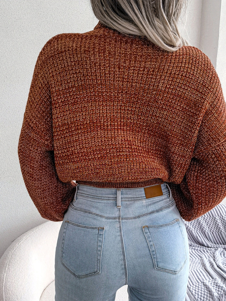 white relaxed turtleneck sweater with turtleneck