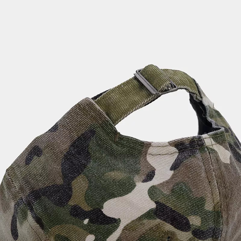 Camouflage Baseball Cap in black with curved brim
