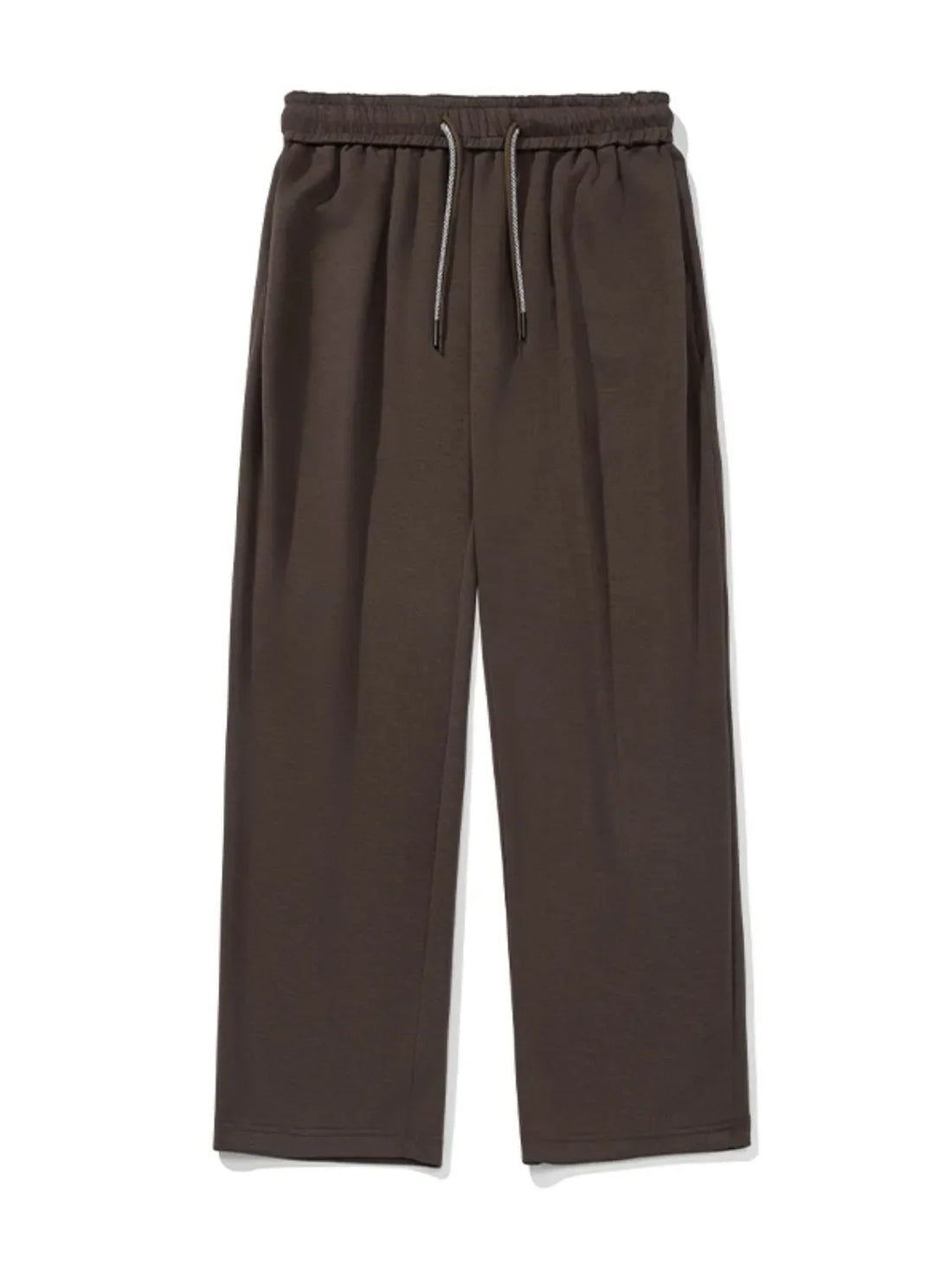 Oversized coffee brown lounge trousers with drawstring waist and wide leg